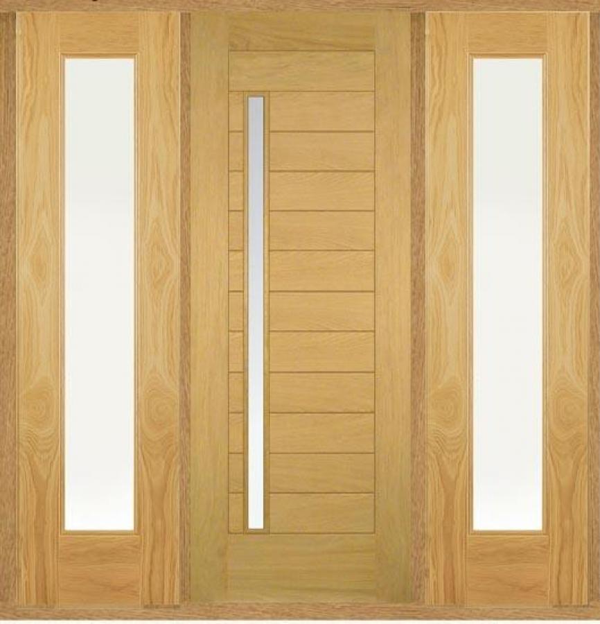 Oslo External Oak Door with Sidelight/s
